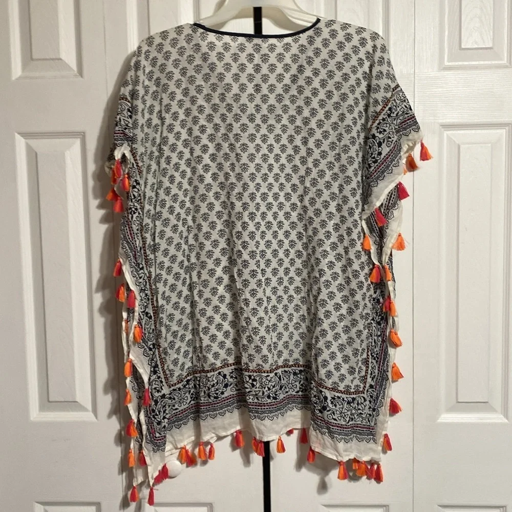 J. Jill floral swim cover up tassel trim size Small - large - Picture 7 of 11